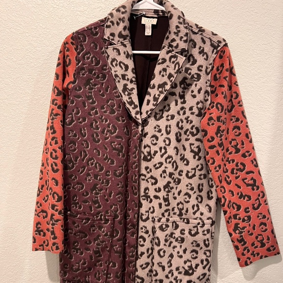 LOGO by Lori Goldstein Jackets & Blazers - Cheetah print trench
